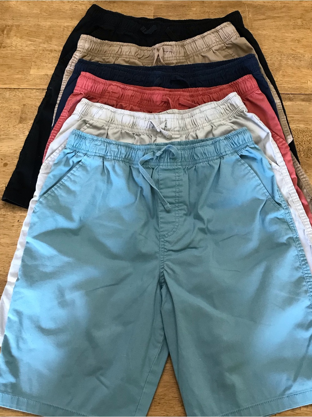 wonder nation Bundle of 6 Elastic Drawstring Waist Shorts Boys Size 18